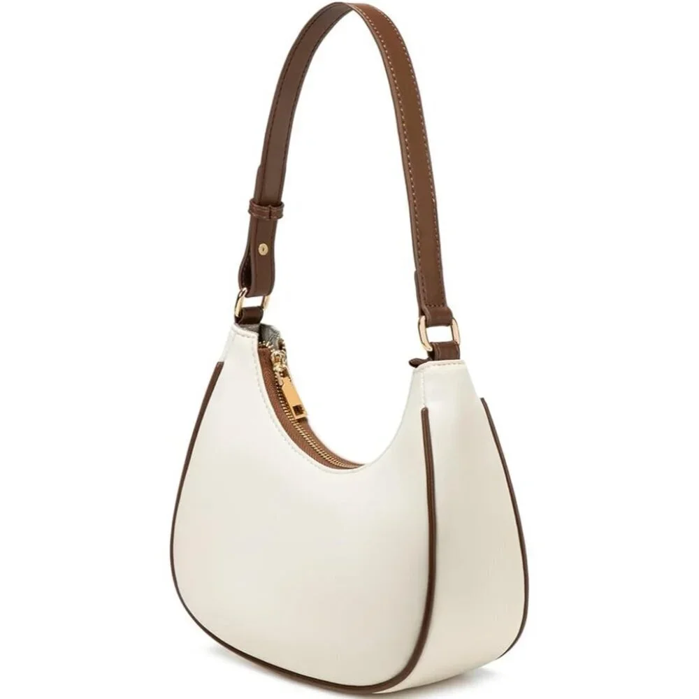 Crescent Shoulder Bag PU Leather Mini Clutch for Women Travel Casual